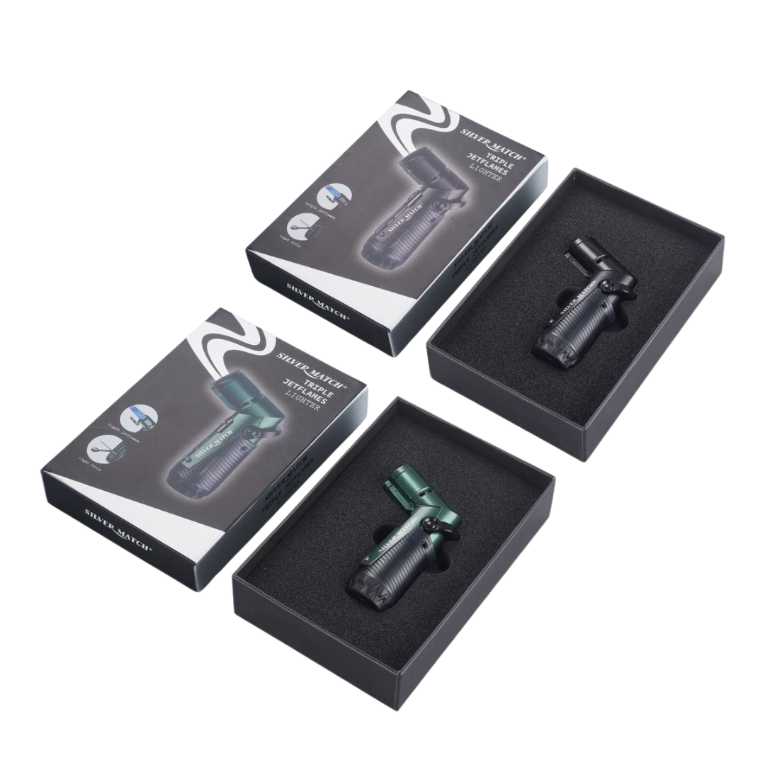 Silver Match Skopje Storm Lighter Triple Jetflames