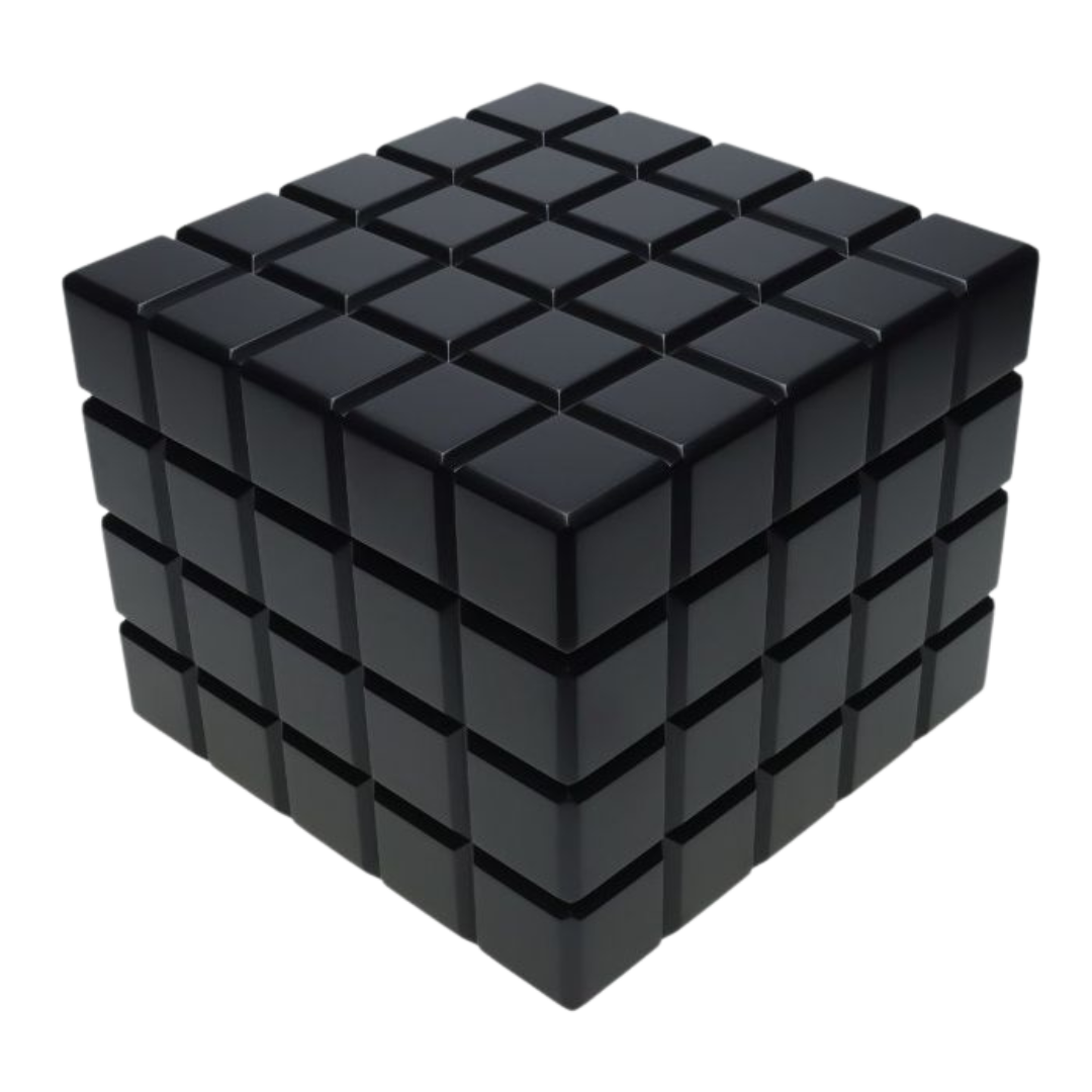 Colibri Heritage Cube Humidor Black gesloten in modern kubusdesign