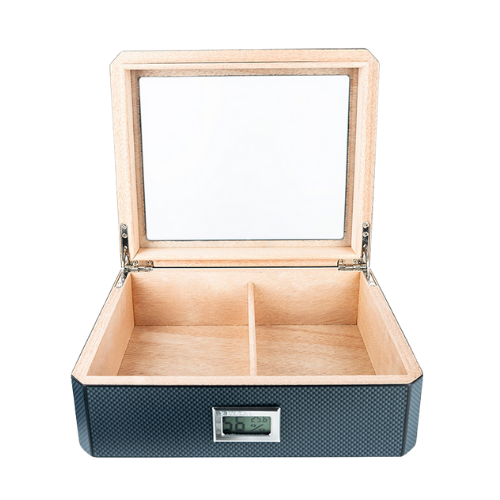 carbon Fiber 260×220×90 mm – vooraanzicht open