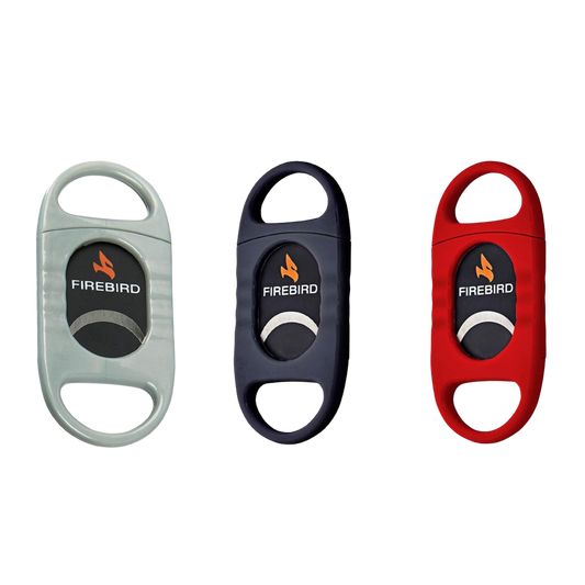 rode, grijze en zwarte sigarenknipper