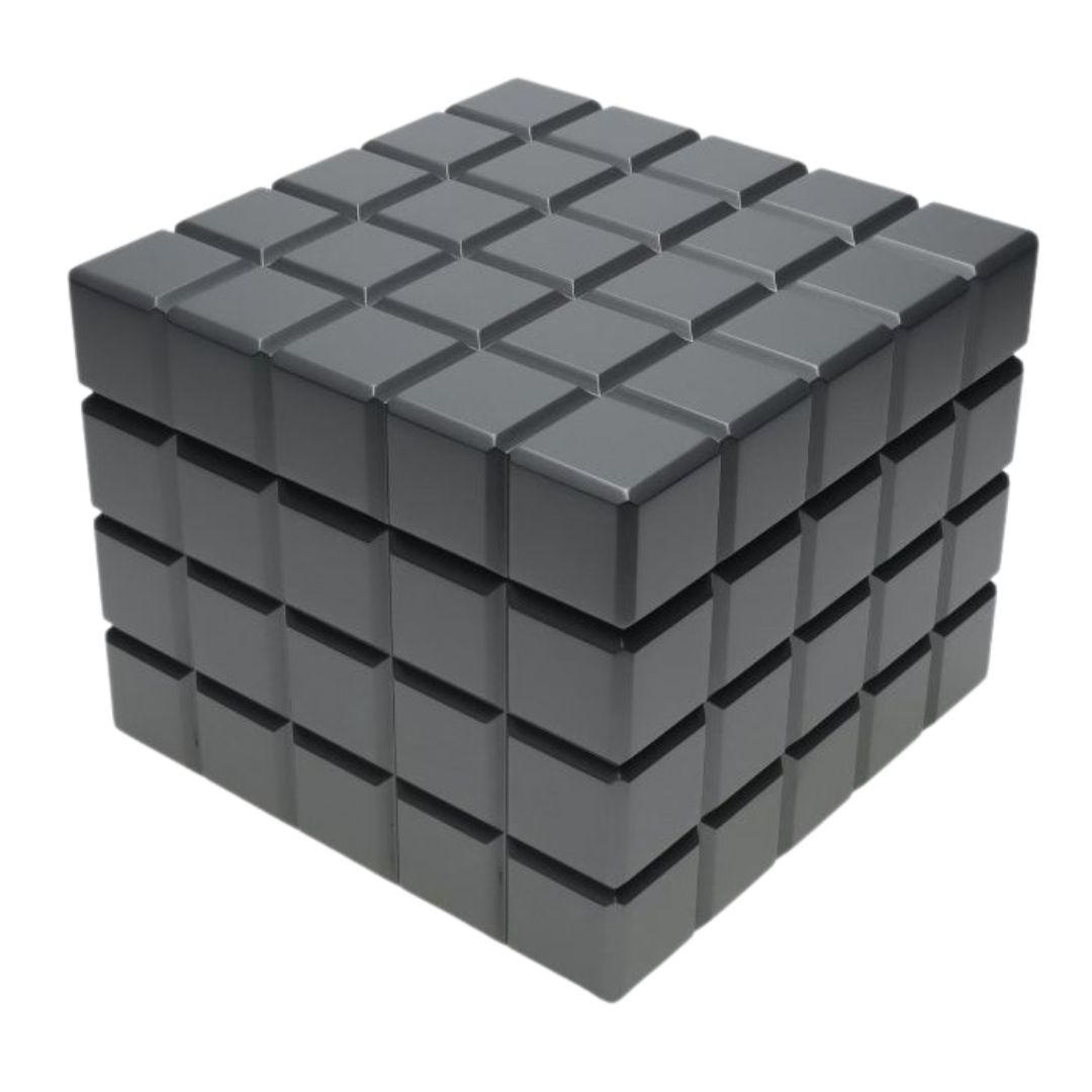 Colibri Heritage Cube Humidorcharcoal gesloten in modern kubusdesign