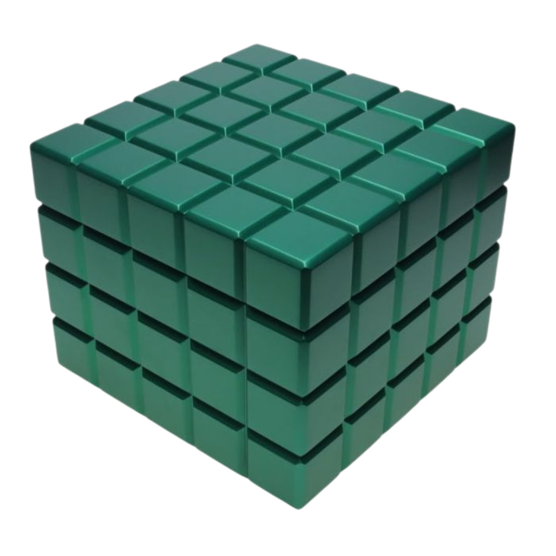 Colibri Heritage Cube Humidor green gesloten in modern kubusdesign