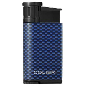 blauwe carbon design colibri evo aansteker