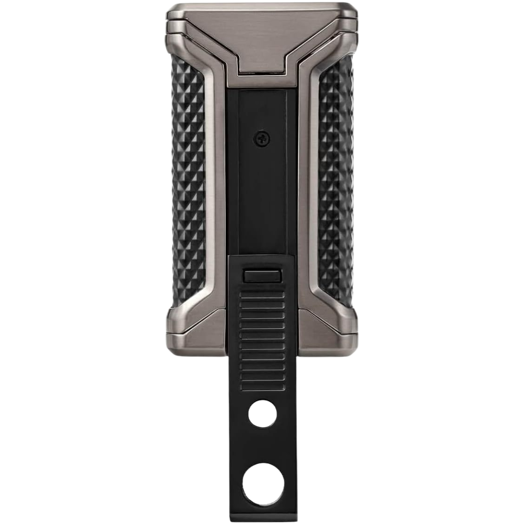 Colibri aansteker Triple Flame Ascari met sigarenboor uitgeklapt