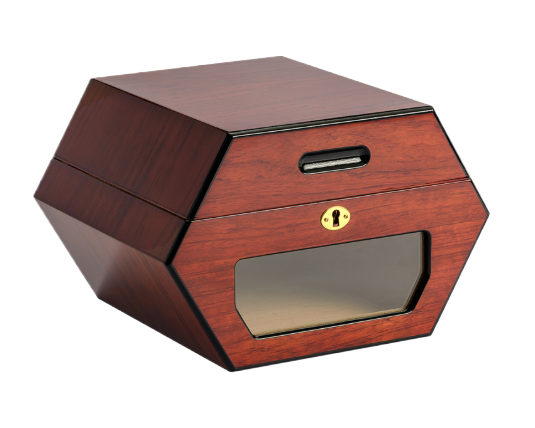 luxe cuban wheel humidor gesloten