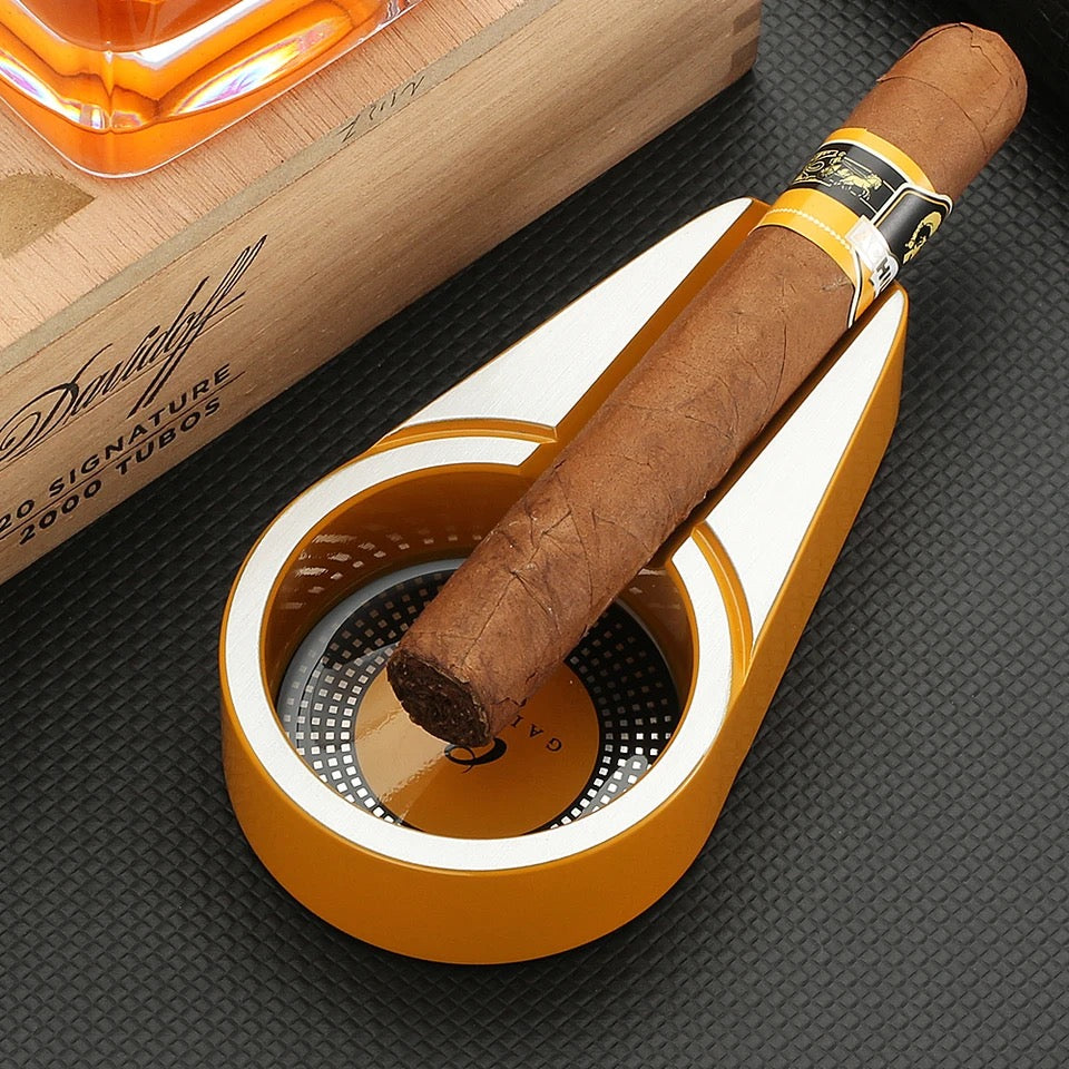 sigaren asbak zink geel