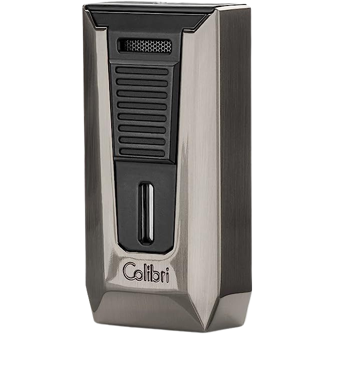 gunmetal colibri sigaren aansteker met 2 jetflames