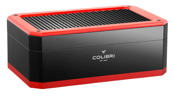 colibri rally humidor in de kleur zwart en rood