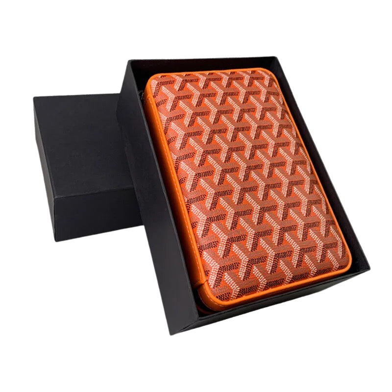 ledere sigaren etui in doos