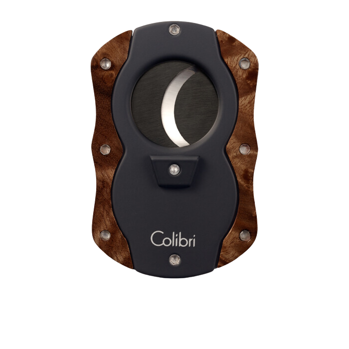 Colibri rechte knip sigaren knipper met houten afwerking