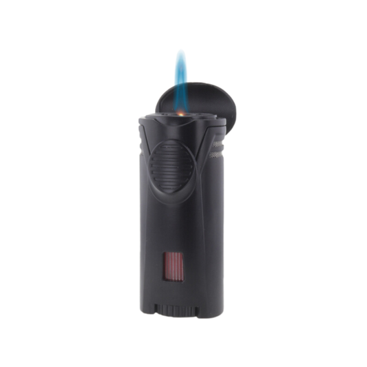 silver match cigar lighter with single jet flame precision