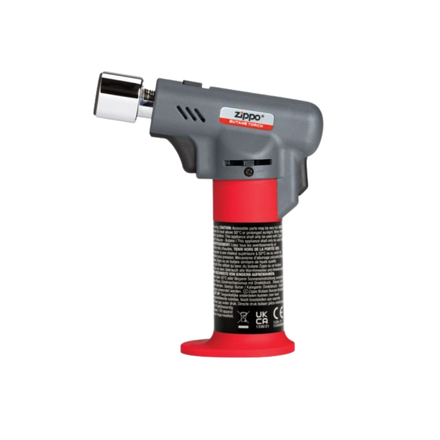 vooraanzicht rode Zippo Butane Torch