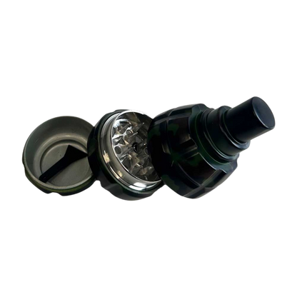 Aluminium Grenade Grinder Camouflage 3-delig – stoere metalen grinder met militaire look