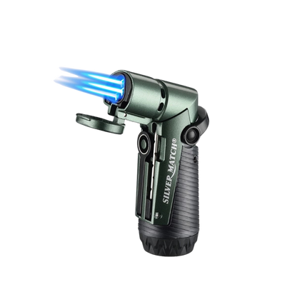 Silver Match Skopje Storm Lighter Triple Jetflames