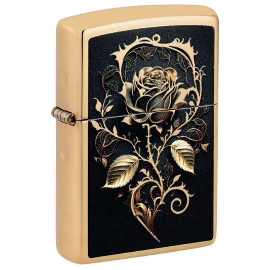 vooraanzicht Zippo 254B Golden Rose Design
