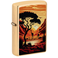 Thumbnail for vooraanzicht Zippo 204B Giraffes Design