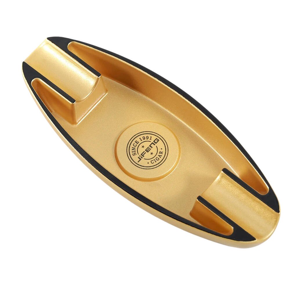 Goud kleurige sigaren asbak
