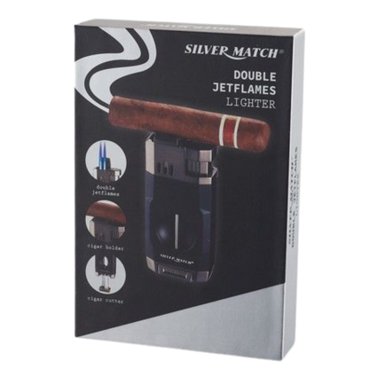 sigaren aansteker Silver Match Belfast in cadeau verpakking