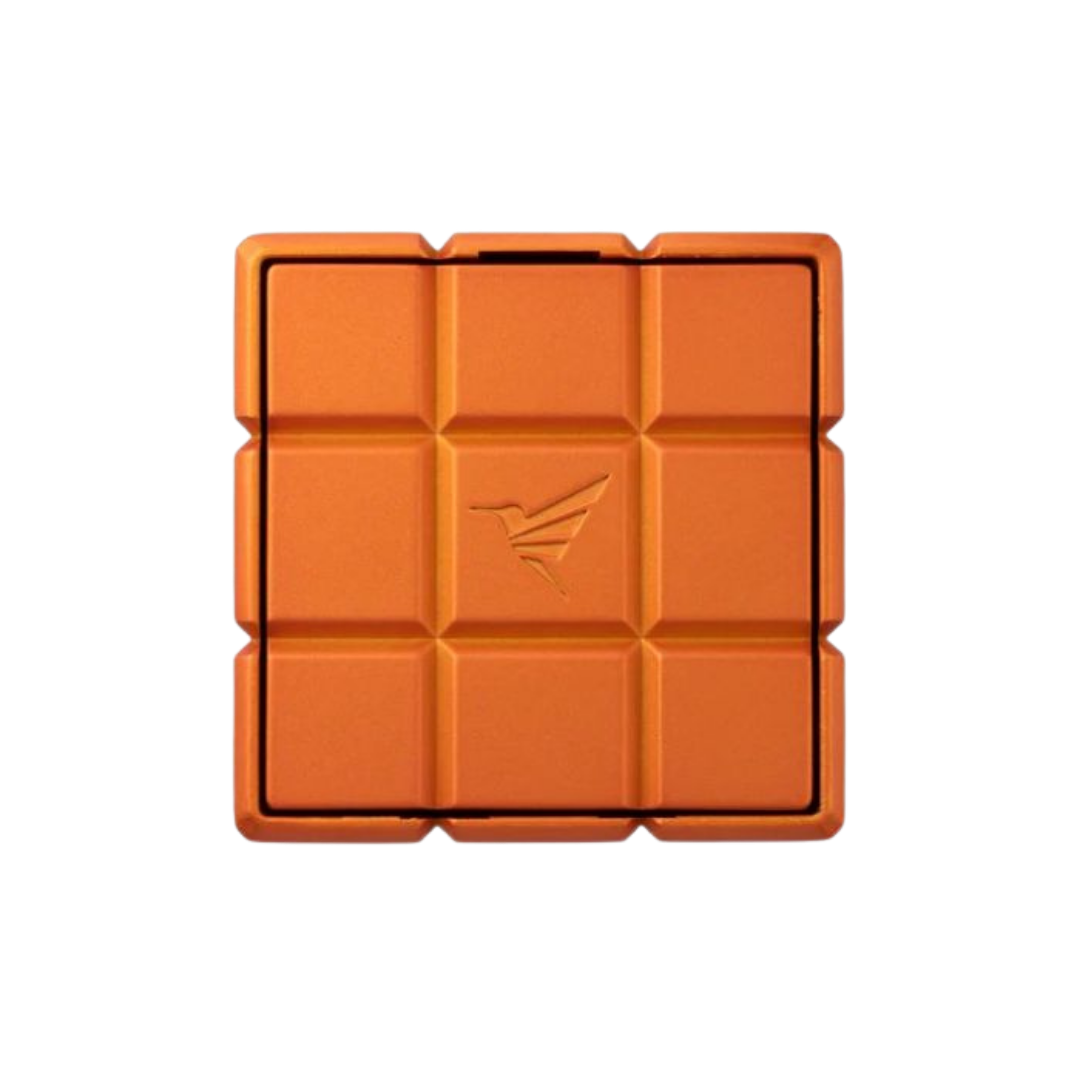 Colibri Heritage Cutter tafelsigarenknipper met V‑Cut, rechte snede en punch cuts in oranje