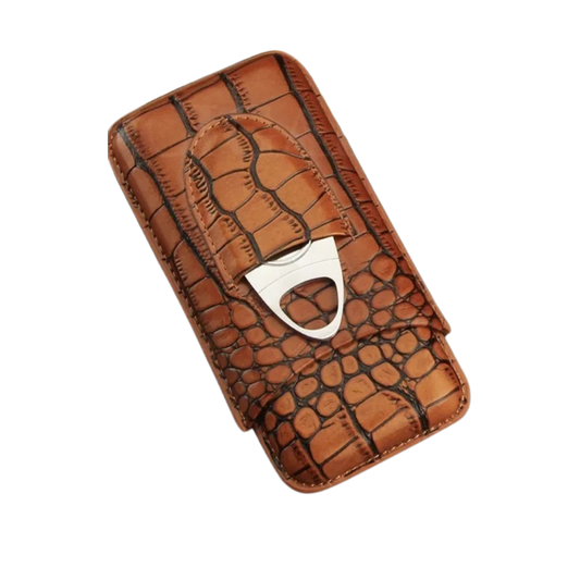 Luxe Sigarenkoker met Sigarenknipper - Bruin