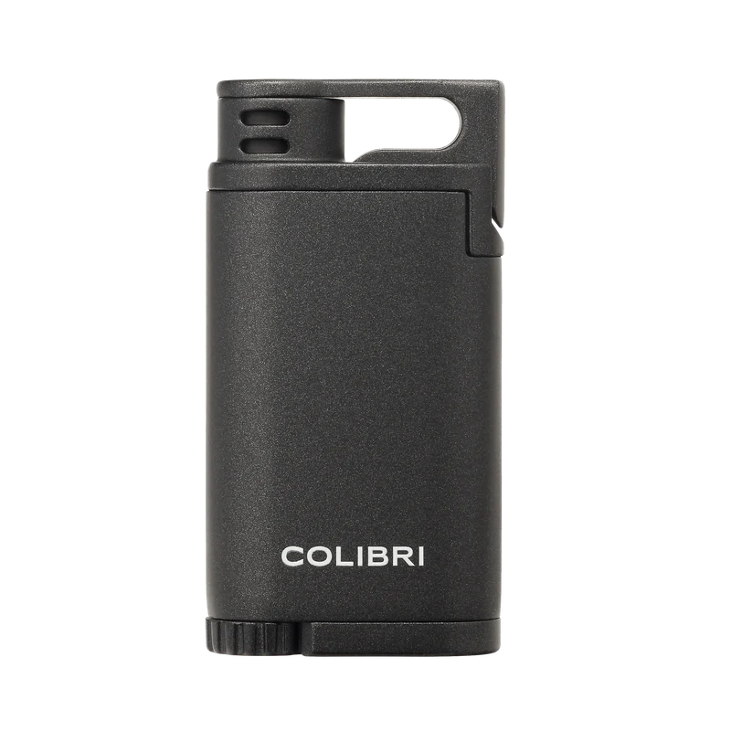 zwarte colibri belmont aansteker met single jet vlam