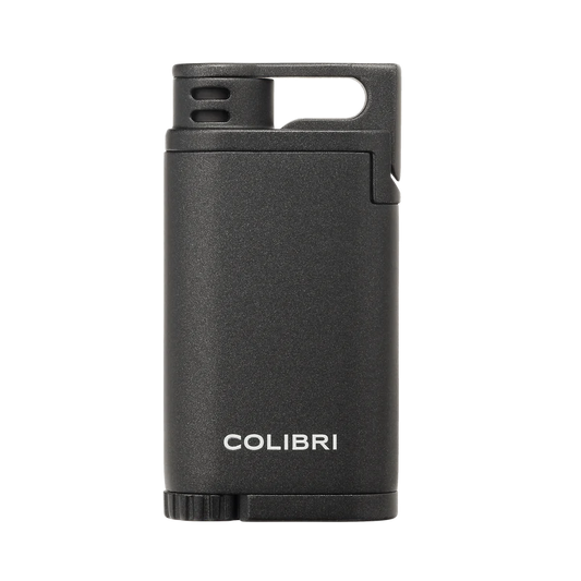 zwarte colibri belmont aansteker met single jet vlam