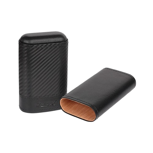 Zippo Sigarenkoker Carbon Range – Leren Sigarenkoker voor 3 Sigaren