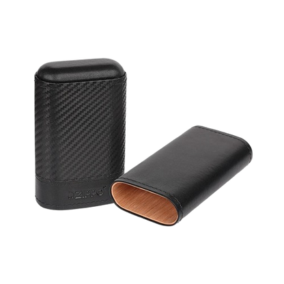 Zippo Sigarenkoker Carbon Range – Leren Sigarenkoker voor 3 Sigaren