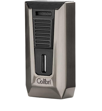 gunmetal colibri sigaren aansteker met 2 jetflames