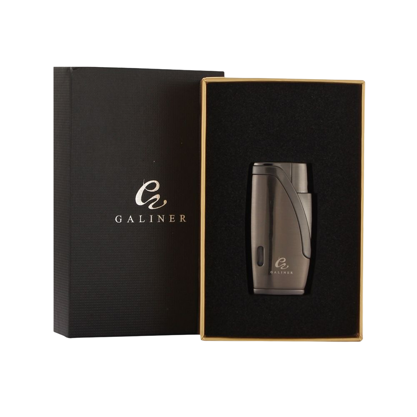 jetflame aansteker in staal in geschenkdoos
