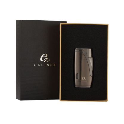 jetflame aansteker in staal in geschenkdoos