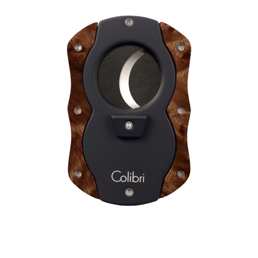 Colibri rechte knip sigaren knipper met houten afwerking